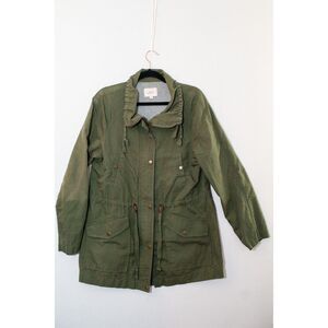 Ann Taylor LOFT M green utility jacket coat barn chore